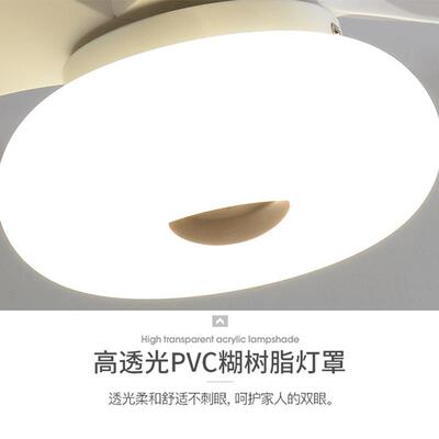 吊扇灯卧室风扇灯2024年新款智能儿童卧室吸顶电扇灯餐厅中山灯具
