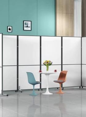 简约风办公屏RIX风仓库隔墙可折隔活动板办公叠室移动隔断屏车间