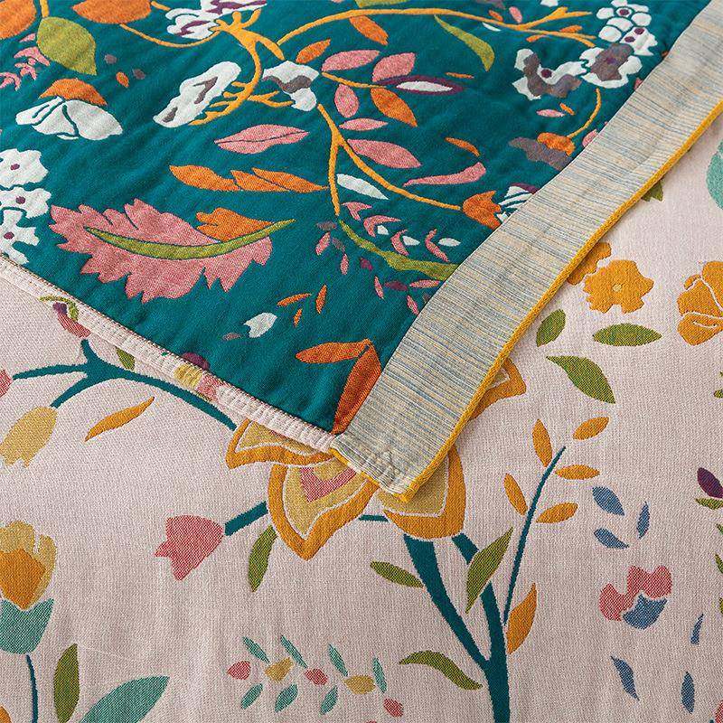 跨发境新款四层无品牌/纯棉纱布毛巾被加大加厚成人午毯家休可铺