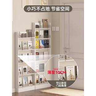 A8L门后本置物书架书柜书柜收纳置物架层墙F777ST88边小窄柜多杂