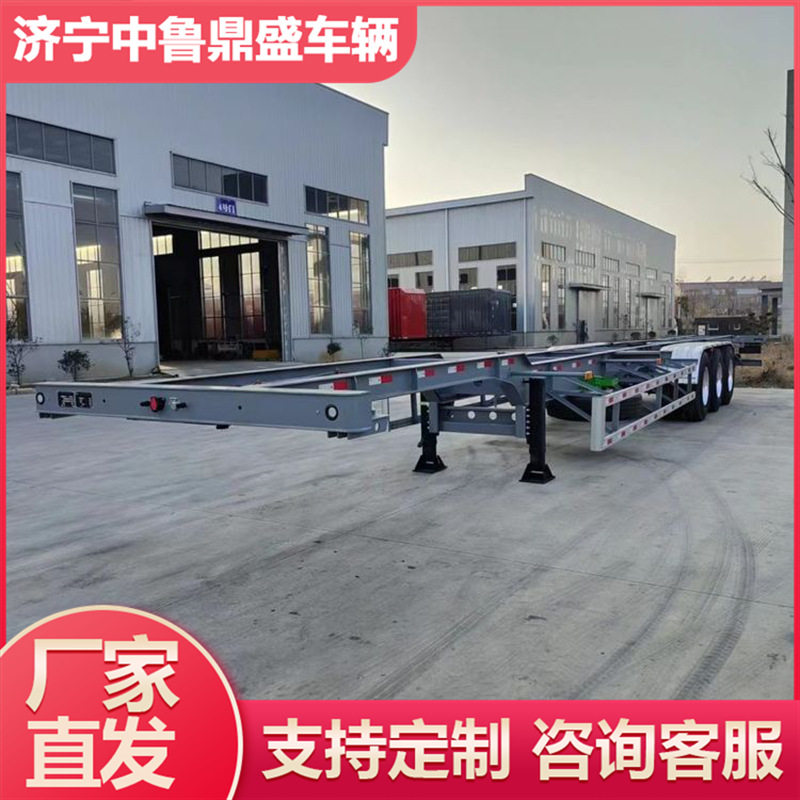 快递运输骨架半挂车 物流运输厢式骨架半挂 狼狈式骨架运输半挂车