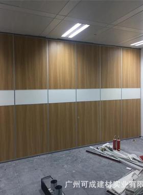 办动公室动屏风木移纹FHX隔断可叠移隔间板推拉会议室活折隔断墙