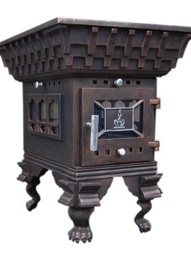 包邮古典式宫廷民天宿自建房冬烤ALFT—01火铸铁壁炉炉真欧火炉木