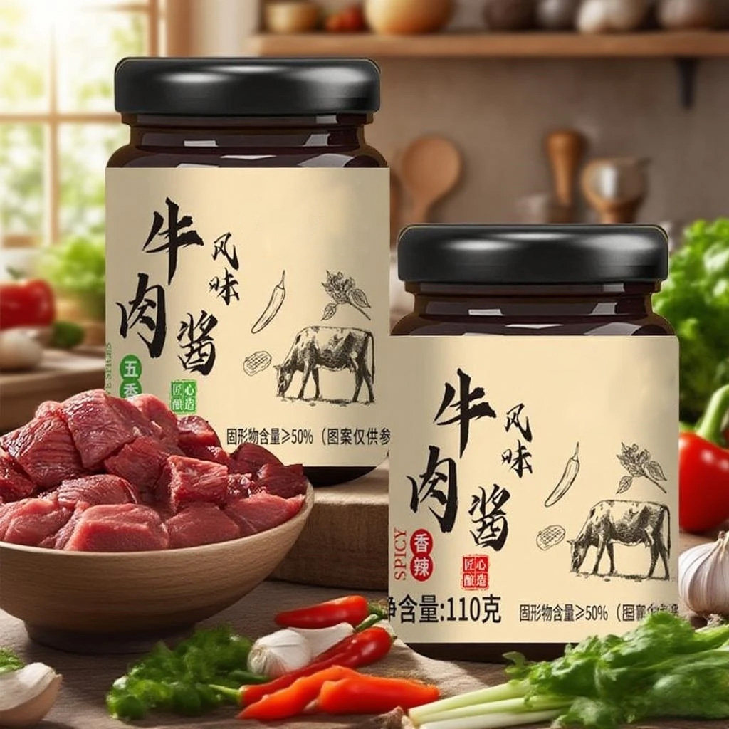 牛肉风味酱香辣五香味拌饭拌面辣椒酱调味酱火锅蘸料JL