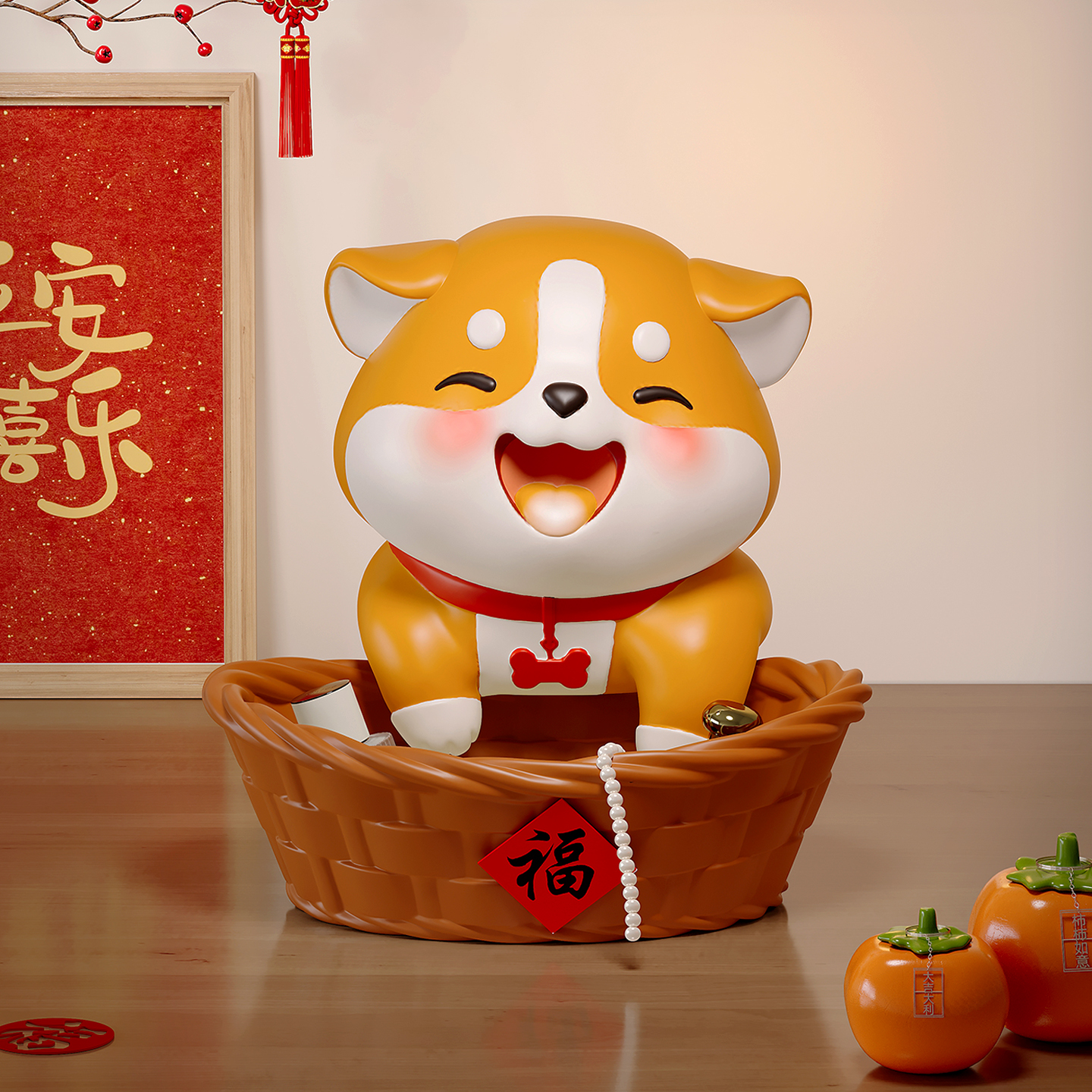 创意小狗收纳摆件入户玄关搬新家