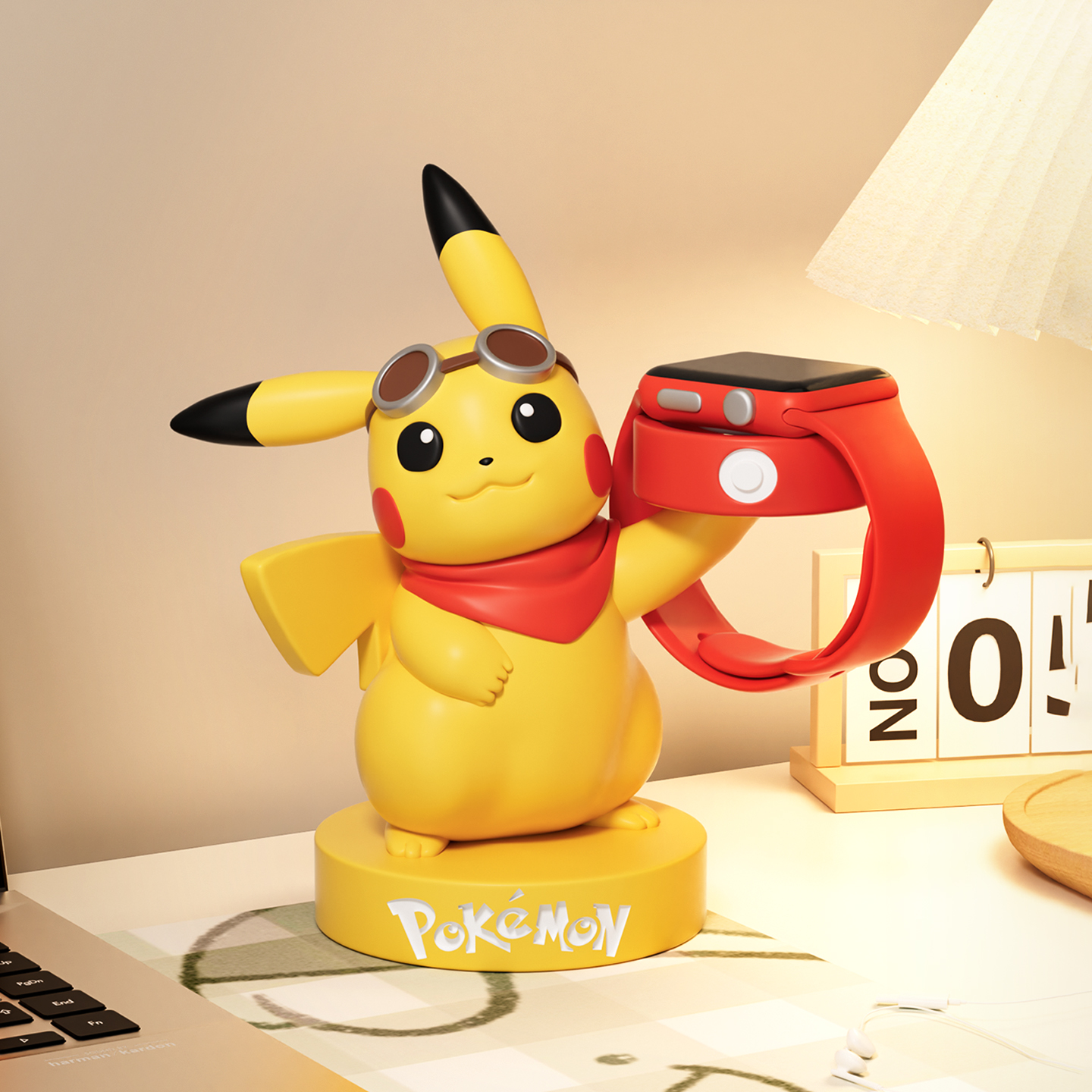 皮卡丘创意潮流手表充电支架送礼