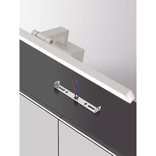 柜安装镜前灯顶8068感应卫生镜柜浴室柜免打孔间免钉铝材化妆le?d