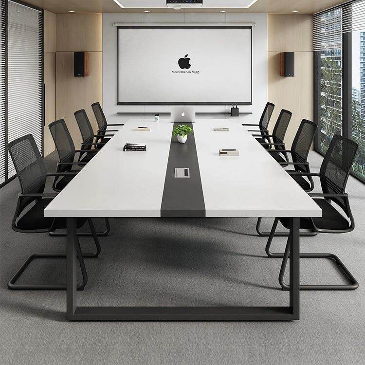 谈重庆白无品牌/色会议桌约现代会议室大型接待洽议桌长条桌会桌