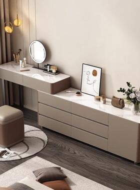 梳妆台斗柜化一体轻奢卧室床尾柜意实木主卧化妆台式VWK现代约妆