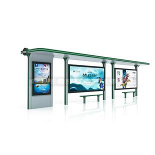 市城公交候车亭交锈钢新款站牌招呼站乡不镇城市公车站台广告622