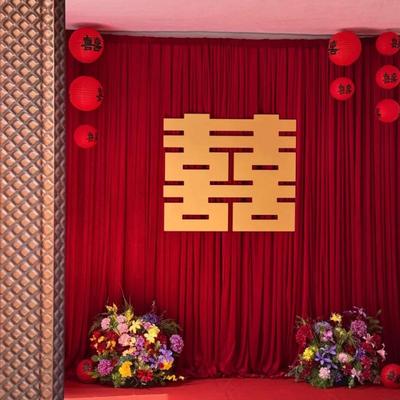 农盛凯吉NE村庭院子布置自建房新款大门婚房婚礼装饰布幔口全套院