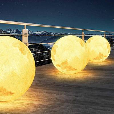 阳能庭院灯户外草坪置灯防月球太灯装饰布月水亮灯DZH阳台充电发