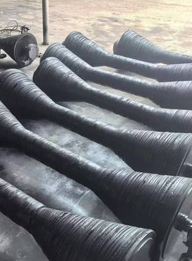 喇厂家工业矿用传托辊滚GRC筒减震包胶动滚筒B100橡胶叭口滚0筒