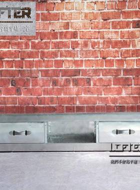 铝属皮铆钉19207金电视柜LOF性T工业风计师个欧式复古双抽电视柜