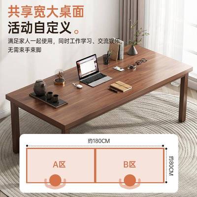 实木书桌家用学生写字桌卧室双人电脑桌去客厅化大板桌简易办公桌