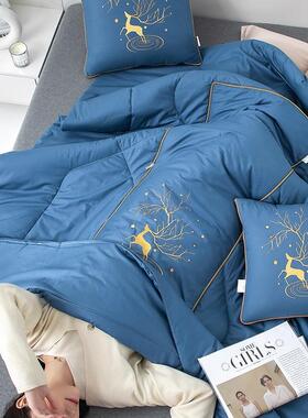 全棉抱枕两子202用F97TS768二5新款车用午睡枕头被毯子合一车载被