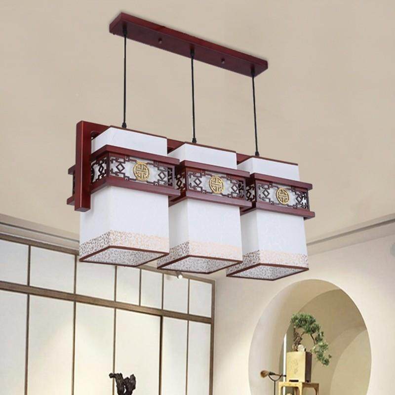 新式412餐木厅吊灯胡桃色实木灯具中式书办房公室吧中台茶室吊灯,家装灯饰光源,智能吊灯,淘宝优惠券,粉丝福利购,淘宝优惠卷