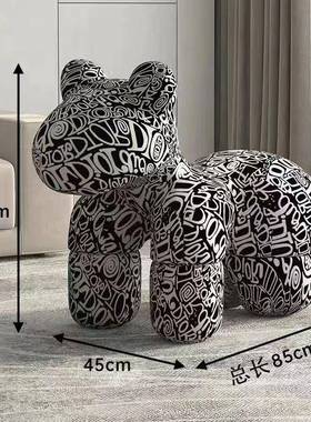 小马椅网红骑马小小朋友孩亲子儿童凳小卡通可爱客厅SED狗创椅意