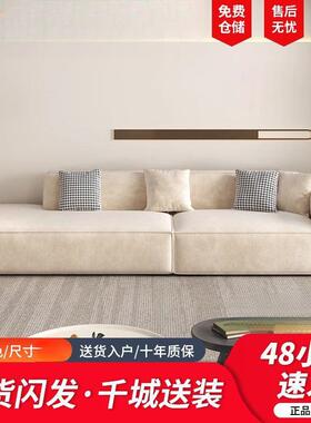 简意式极现云YVB感绒客厅大块小户型代简约豆腐直排单扶手侧贵妃