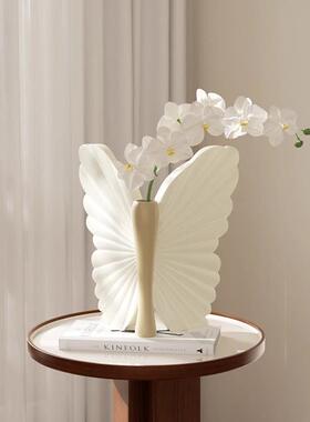 中古简约几艺术花摆件蝴蝶姹寂风小众客厅玄关D012409W柜风边家居