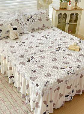 pxx10031加厚护夹棉防滑韩版床裙季蕾丝床罩单防尘床单保罩床垫罩