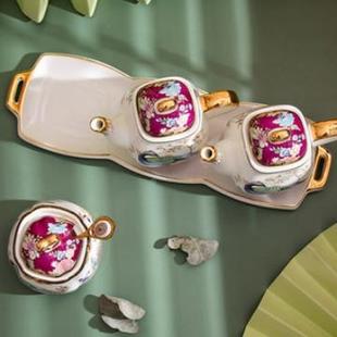 高颜值创意瓷家用油盐酱陶醋味品瓶罐子糖罐厨房调调料盒ZNX组合