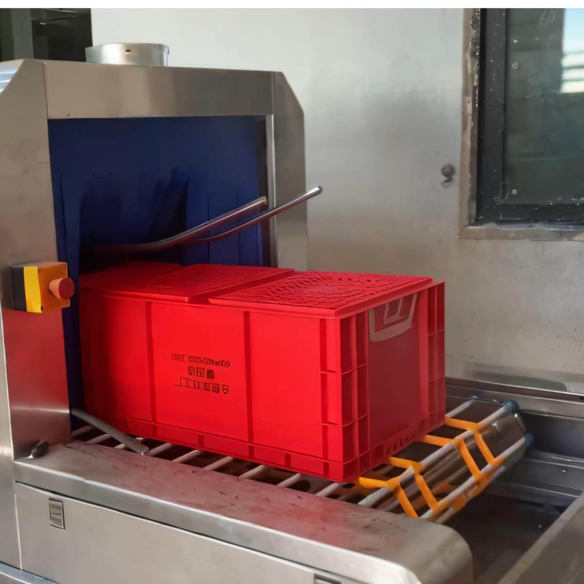 周转箱清洁油污清洗机通业用全DQC高自动工压喷淋烘干过式蒸汽清