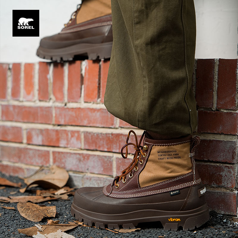 SORELxNEIGHBORHOOD男士复古时尚新款V底山系GTX防水休闲靴NM5376