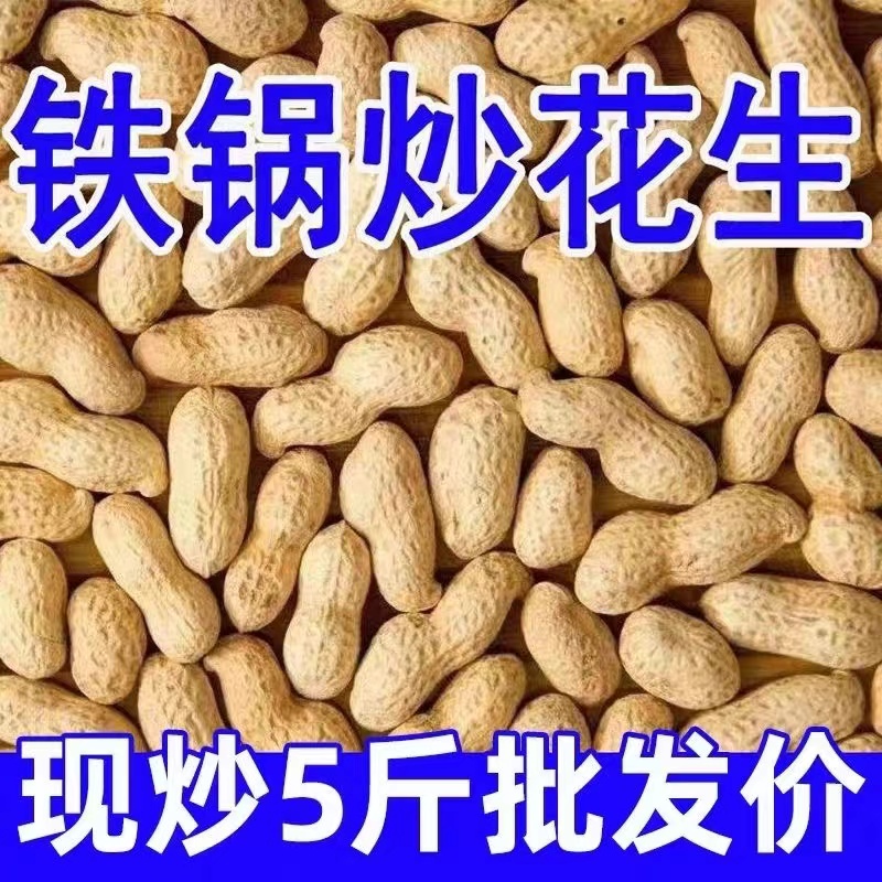 【首单立减】原味炒熟花生现炒现卖农家铁锅炒花生带壳居家小零食