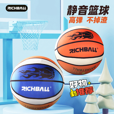 RICHBALL静音篮球7 5号不掉渣高弹居家不扰民仿真专业投篮训练球