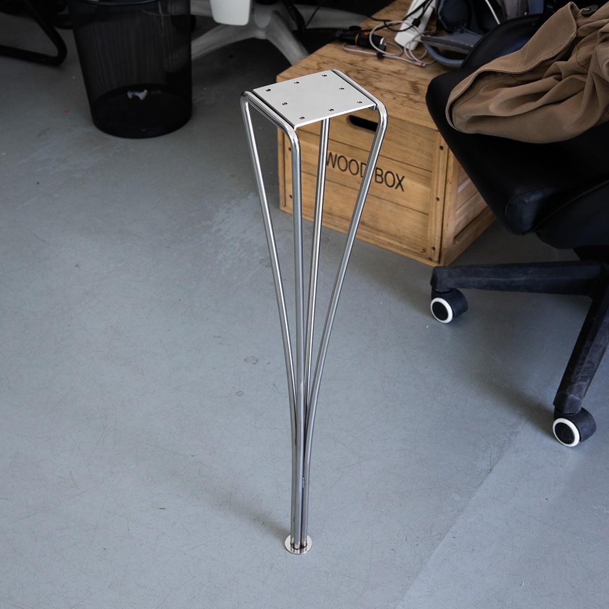 不锈钢桌腿支架办公桌脚金属脚架简易桌子腿大板桌架可定制吧台脚