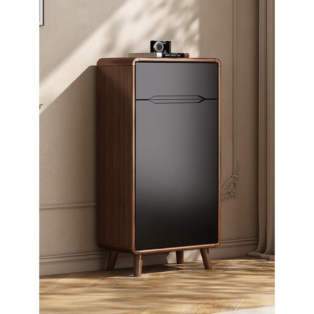 全实木鞋柜家用门口玄关柜一体小户型50cm单门进门窄款储物柜收纳