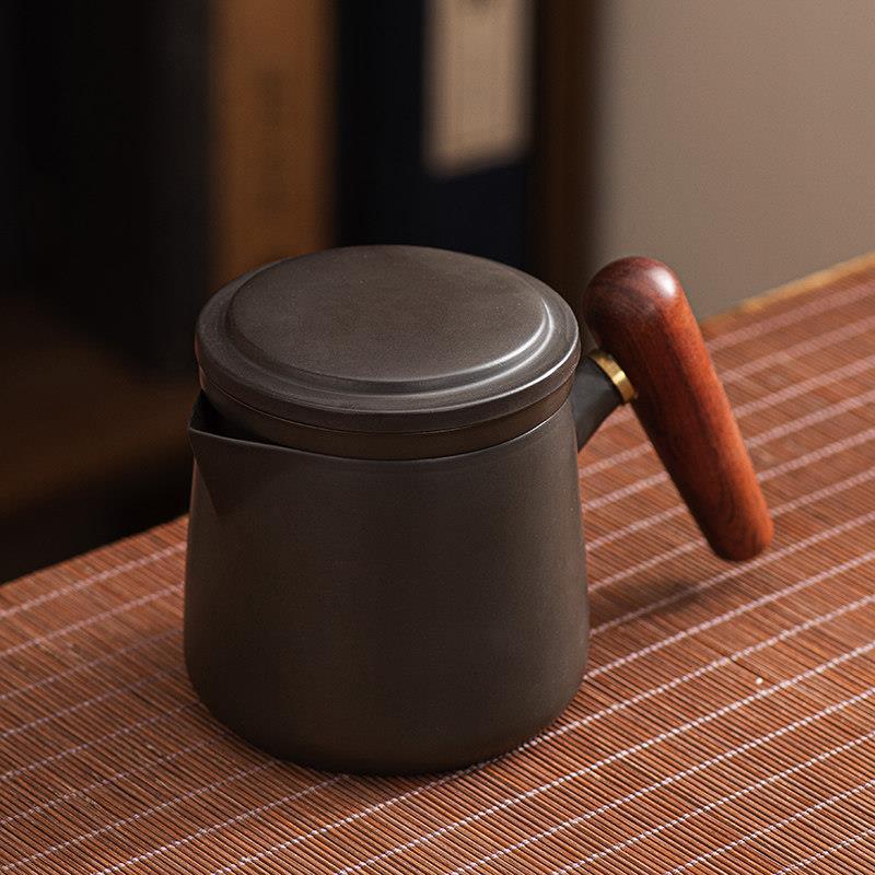 紫砂壶泡茶壶单壶茶水分离杯内置过滤网330ml一人专用茶具快客杯