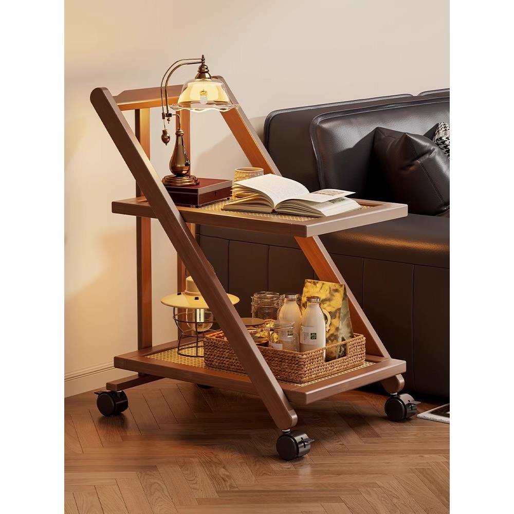 沙发边几可移动客厅家用小推车置物架带轮边柜迷你茶几卧室床头边