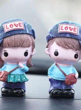 创意卡通情侣娃娃树脂可爱人物公仔办公家居桌面装饰品摆件礼物女