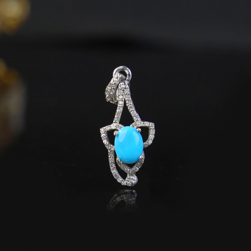 QUEENA.Z 2026新品设计师系列女士轻奢绿松吊坠随机发HK650424927