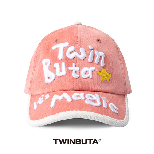 TWINBUTA 布塔宇宙 | 撞色立体刺绣灯芯绒棒球帽