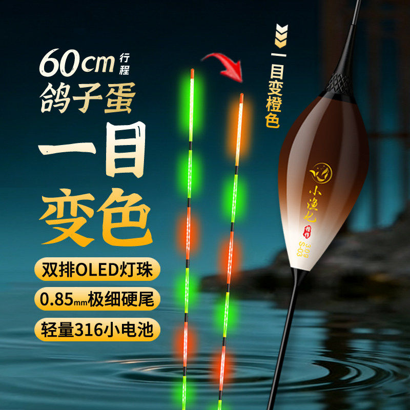 黄金眼OLED一目变橙色60cm鸽子蛋行程夜光漂日夜两用316硬尾电子