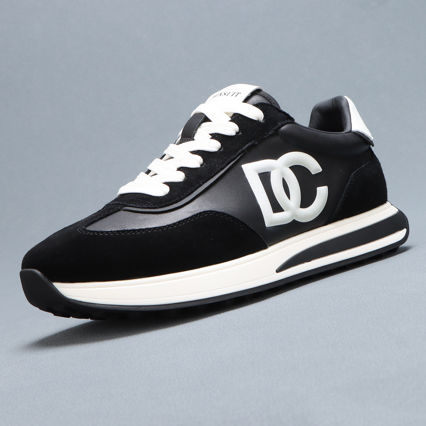 梵狮奴男鞋2025新款休闲系带轻便厚底透气运动鞋男款真皮阿甘鞋男