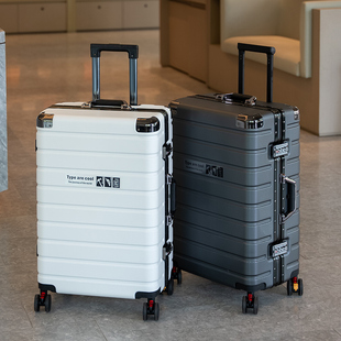 行李箱女铝框拉杆箱20寸小型登机箱24密码箱男生Q28静音万向轮皮