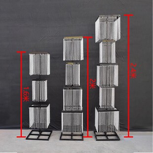 婚庆韶华水晶路引摆件韩式婚礼珠帘串铁艺架婚礼堂装饰舞台布置