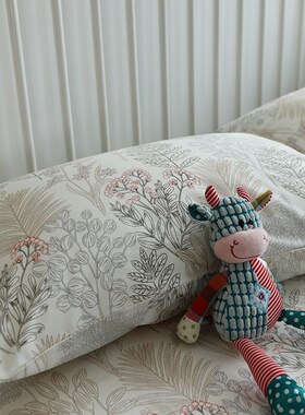 秋冬保暖简约风全棉柔软磨毛加厚枕套一对装 家用枕芯套48*74