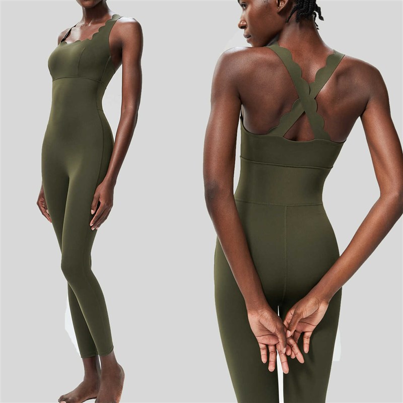 一体式连体瑜伽服女2024新款高级感专业紧身衣长裤套装普拉提健身