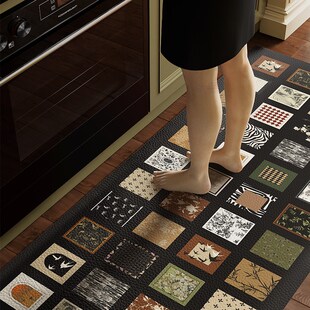 厨房地垫门口专用家用高端地毯防滑防油可擦免O洗耐脏pvc皮革脚垫