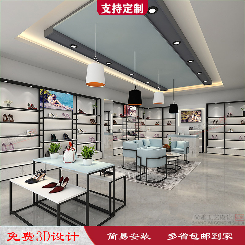 鞋店鞋架展示架展柜店铺用商用商场展示柜童鞋包包鞋子货架装修