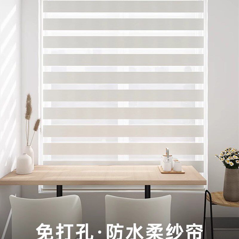 2025新c款高档电动软纱窗帘,卷帘,免打孔安装,智能语言控制防水窗