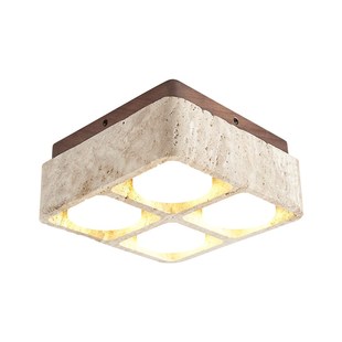 中古客厅无主灯明装方形盒子斗胆灯侘寂风led卧室过道射吸顶筒灯