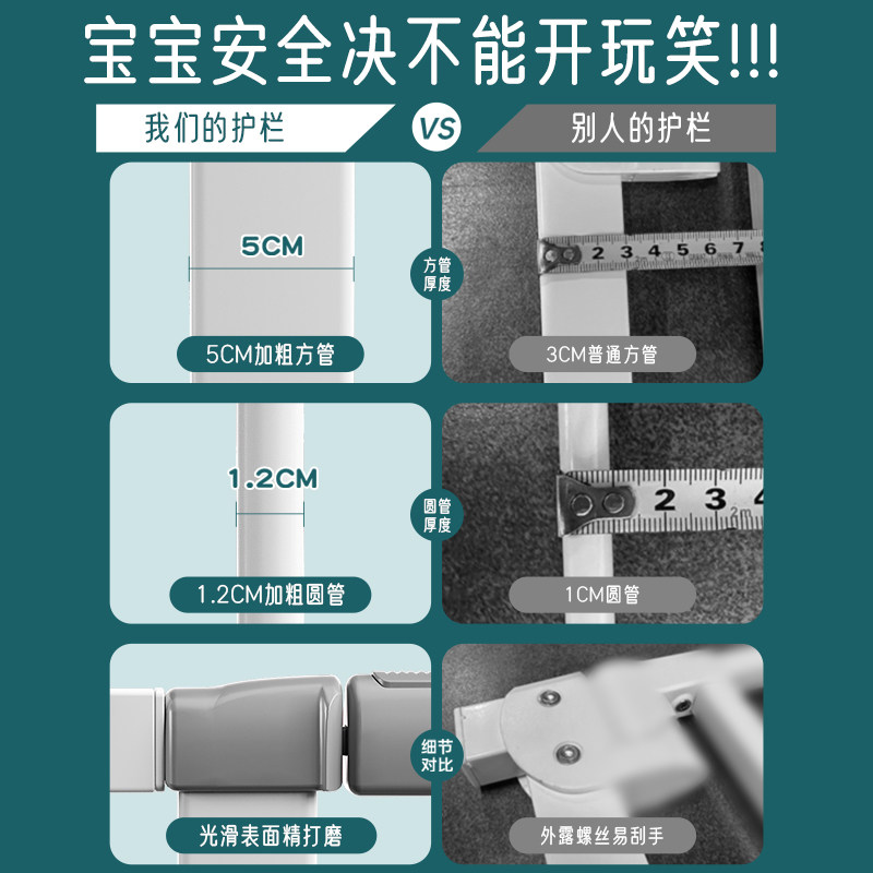 楼梯口护栏儿童安全门围栏宝宝门栏防护栏宠物栅栏门口拦婴儿栏杆