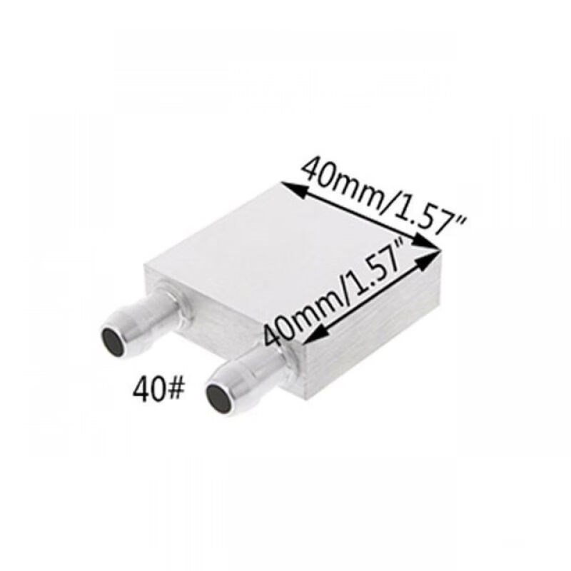 制冷片220v铝水冷头304080120白色半导体散热器CPU循窄面出水40*1