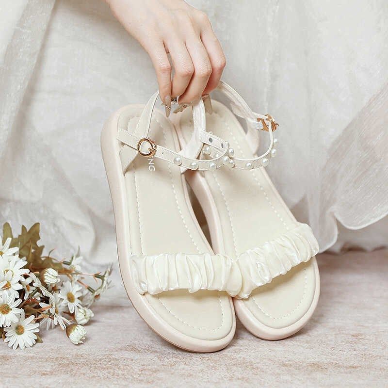 夏季脚肥脚宽大码女凉鞋41一43平底一字扣带胖脚宽脚加肥加宽女鞋,女鞋,一字带凉鞋,淘宝优惠券,粉丝福利购,淘宝优惠卷